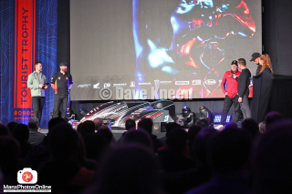 10/04/2024: Jamie Coward, John McGuinness and James Hillier, Isle of Man TT Launch, Mountain View Innovation Centre, Ramsey, Isle of Man. PICTURE BY DAVE KNEEN.